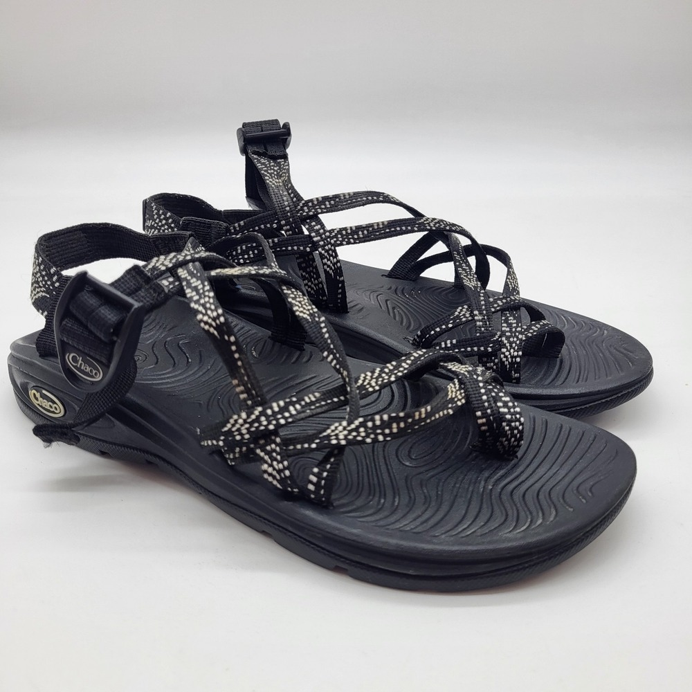 Chaco Z Cloud X/2 Outdoor Hiking Water Sandals White & Black Size 9 - Picture 3 of 16